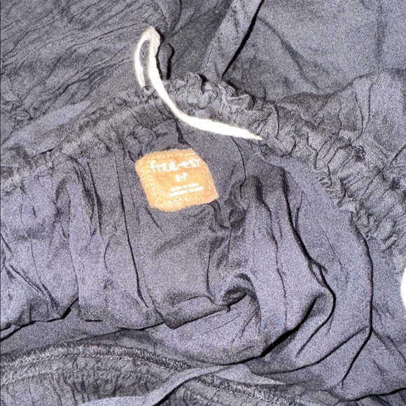 NEW Free People Taking Sides Tiered Cotton Maxi summer Dress Black sz S - Picture 10 of 10